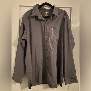 Dickies men’s black button down shirt 2XL
